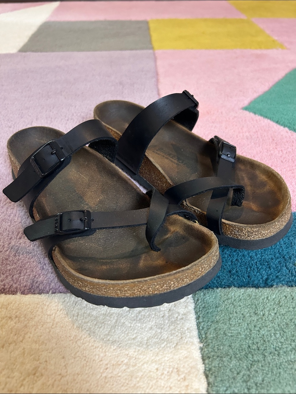 Birkenstock Mayari Black Oiled Leather Sandal size 38.5 - Picture 9 of 17
